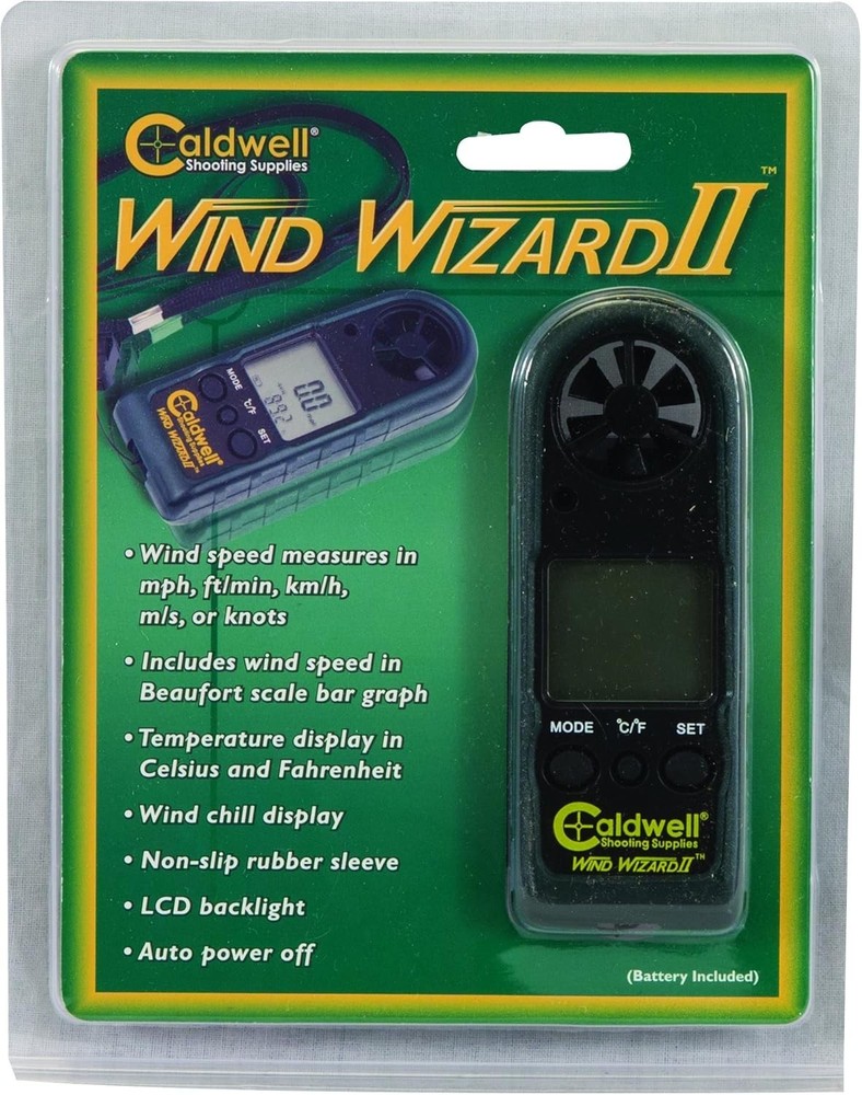 Wind Wizard II Compact Wind Meter - Accurate Readings for Hunters & Shooters