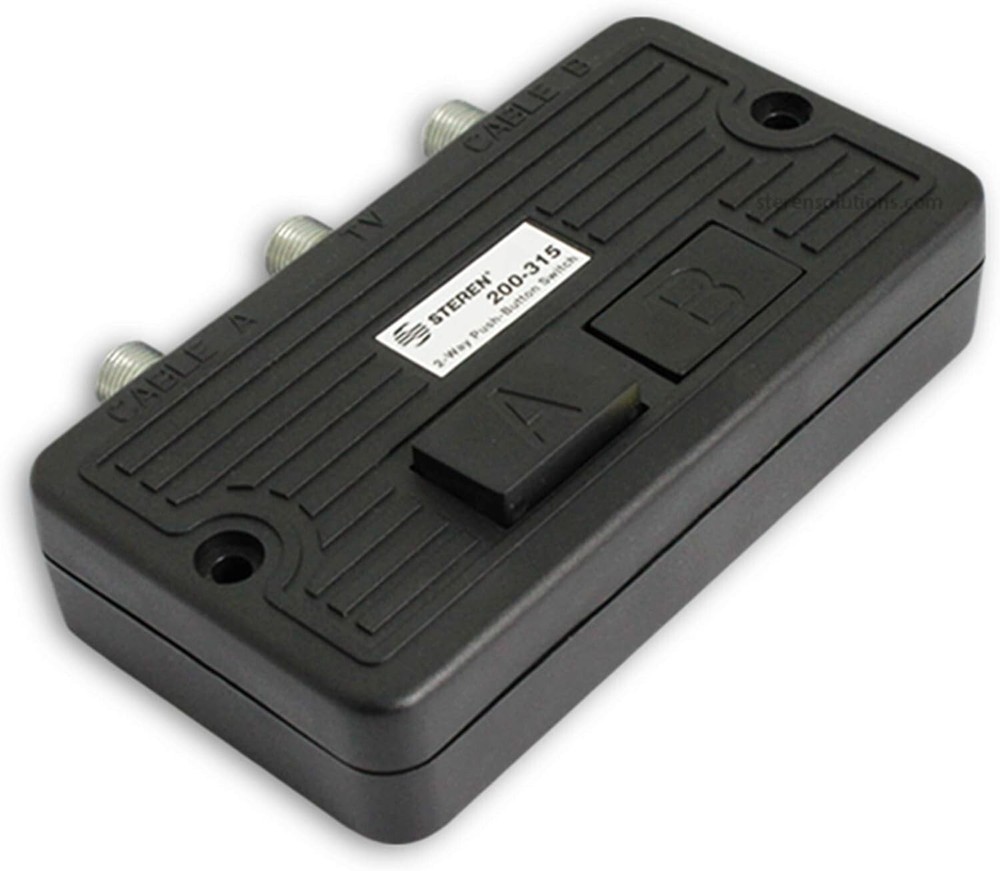 Easy Install Coax Cable Splitter & Manual AB Switch - Dual Device Solution