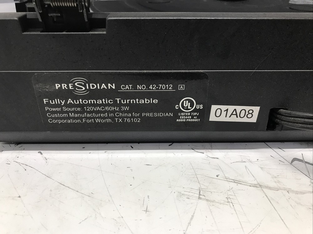 Presidian Fully Automatic Belt Driven Turntable Record Player 420-7012