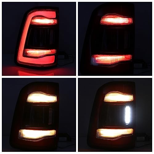 LED Tail Lights Assembly Without Blind Spot Compatible with Ram 1500 Left Side