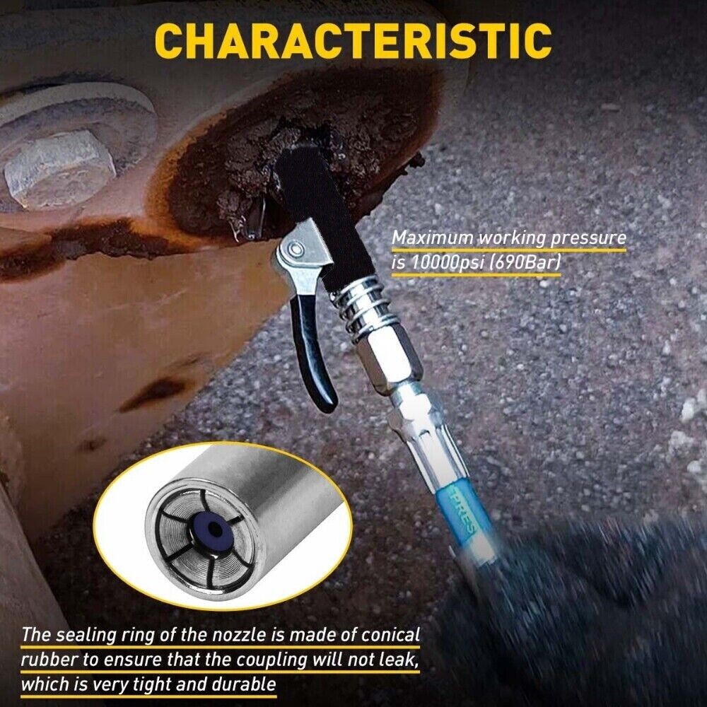 Grease Gun Coupler Strong Lock on Greases Gun Tip Quick Release Lock