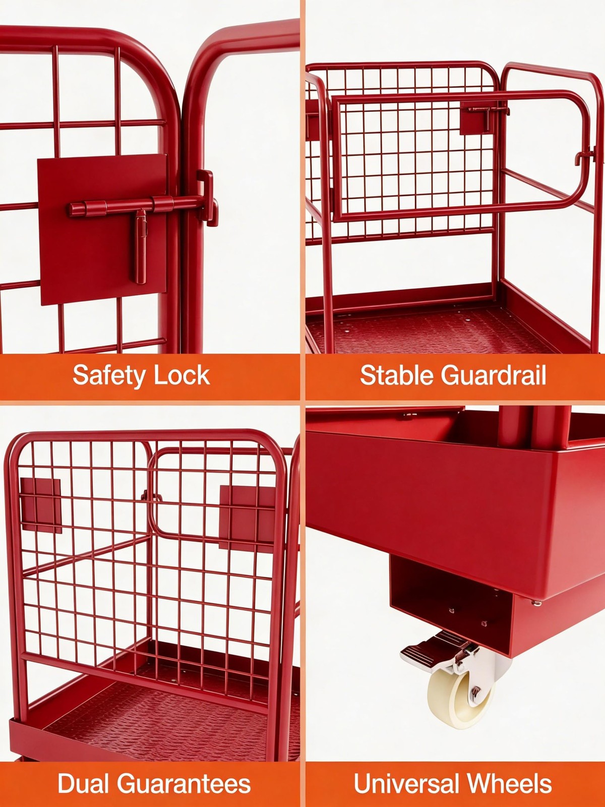 Forklift Safety Cage, 36"x36" Forklift Man Basket, 1200lb Capacity Work Platform