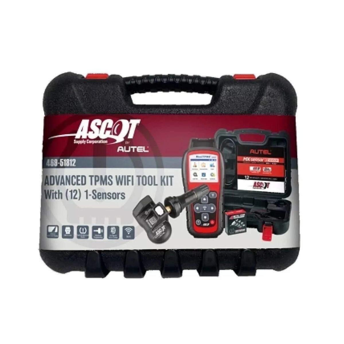 Ascot by Autel MaxiTPMS WiFi Tool + 12 MX-Sensors | TPMS Relearn & Program Kit