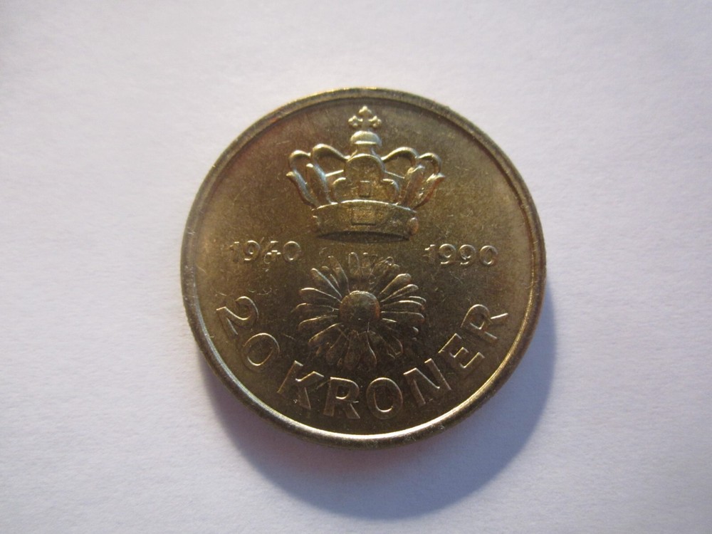 1990 DENMARK 20 KRONER COMMEMORATIVE COIN