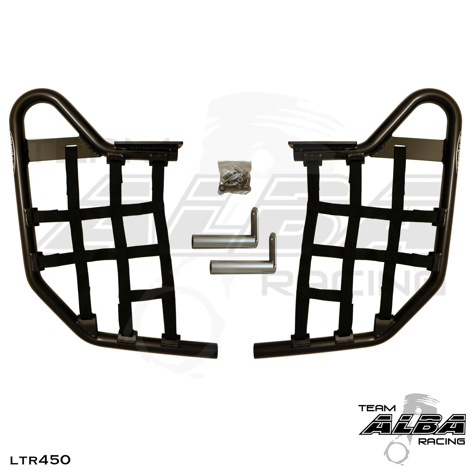 LTR 450 LTR450 Suzuki   Nerf Bars   Alba Racing   Black bar Black nets 195 T1 BB