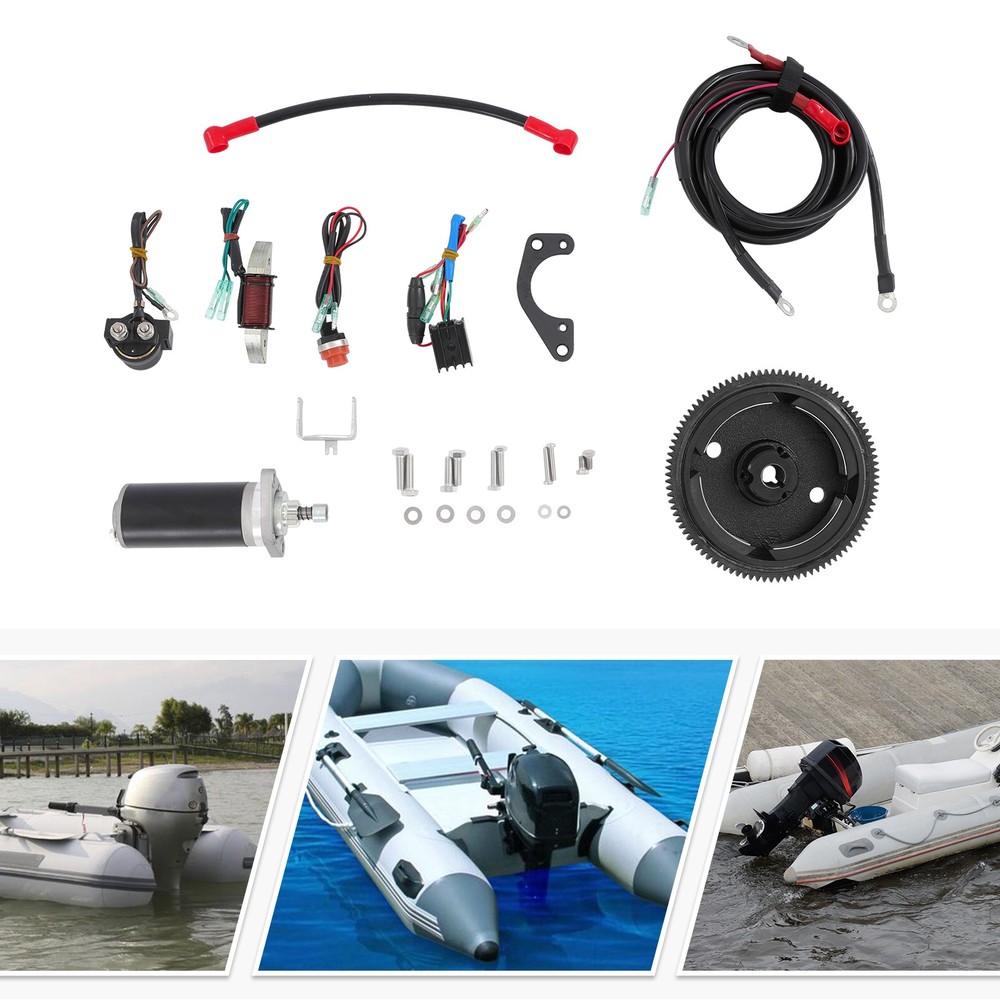 Electric Starter Conversion Kit for Dongfa 2-Stroke 9.8HP Outboard Motor