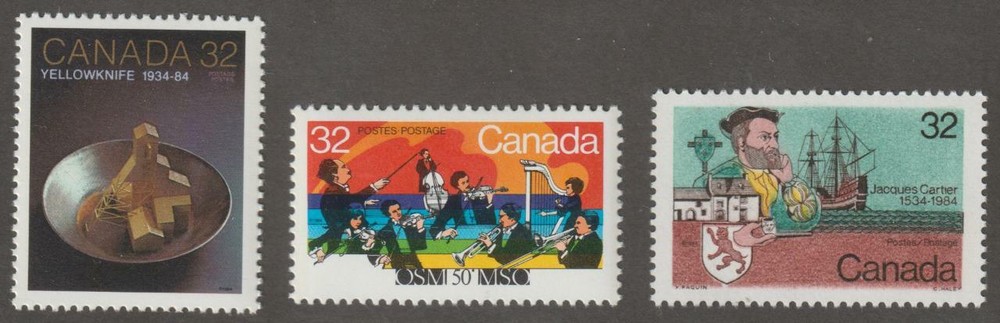 CANADA 1984 #1009-11 3 Commemoratives - MNH
