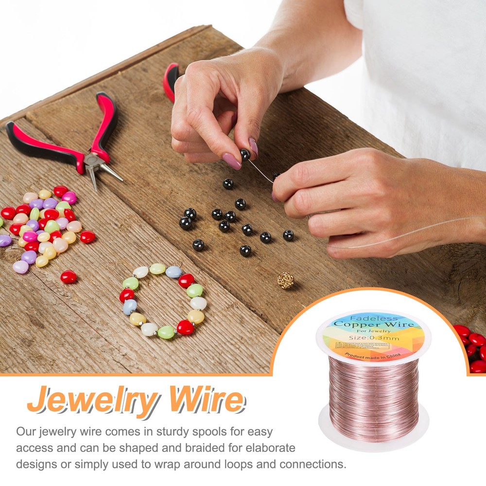 wire 328ft 28 Gauge Copper Craft Wrapping Wire, Pink