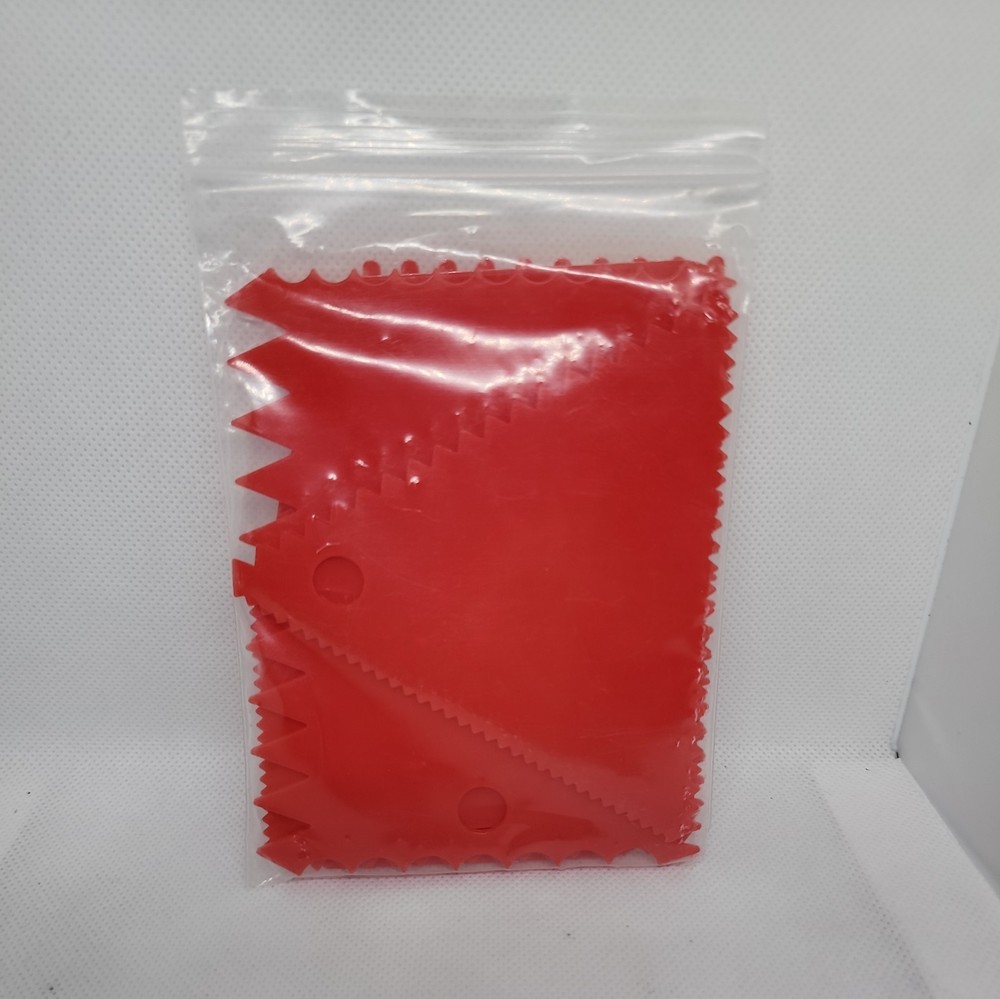 6 Pcs Plastic Clay Scraper, 1 Set Pottery Tools Soft Scraper, Red