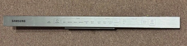 Samsung DD82-01336C OEM Dishwasher Control Panel Assembly Stainless Steel