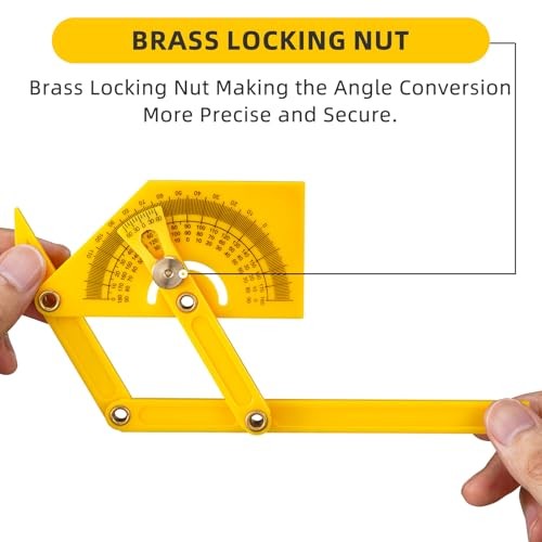 2 Pcs Protractor Angle Finders, Adjustable Protractors 0°-180° with Locking