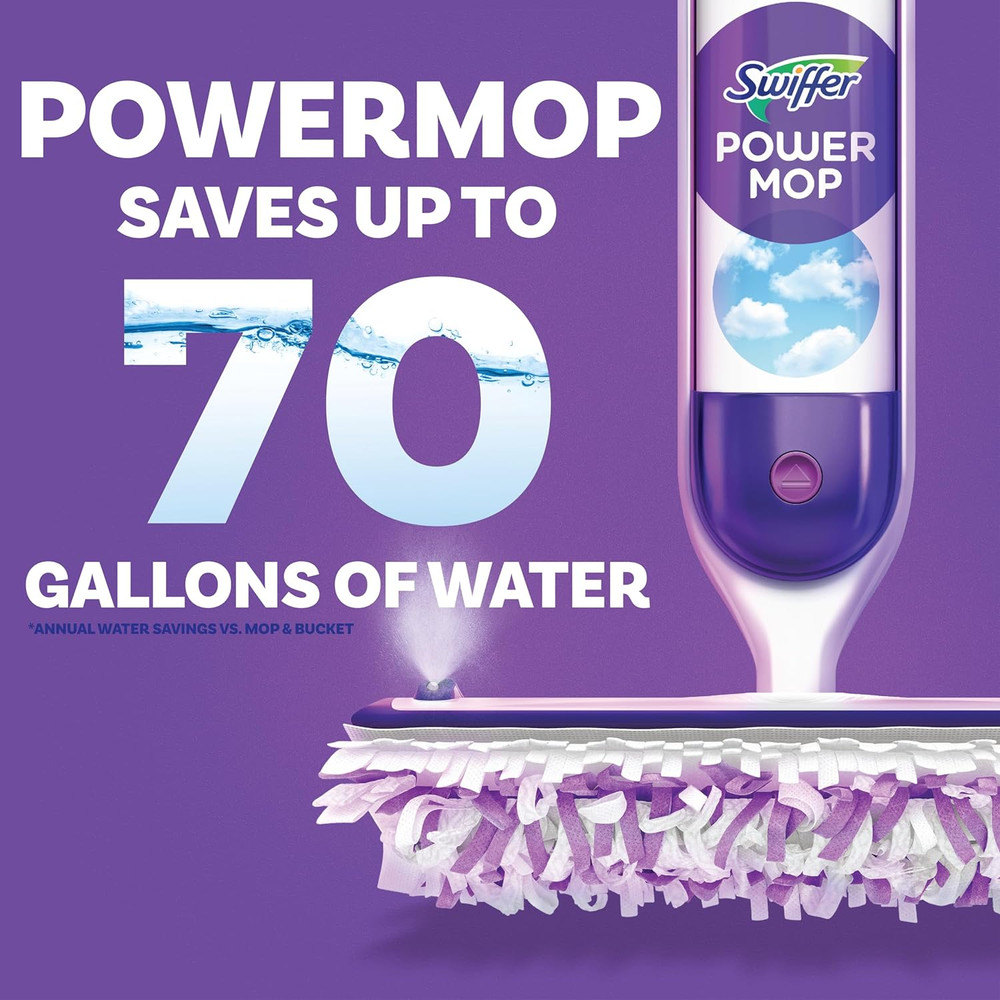 New Powermop Multi Surface Floor Cleaning Kit Pads Solution Batteries Fast Ship