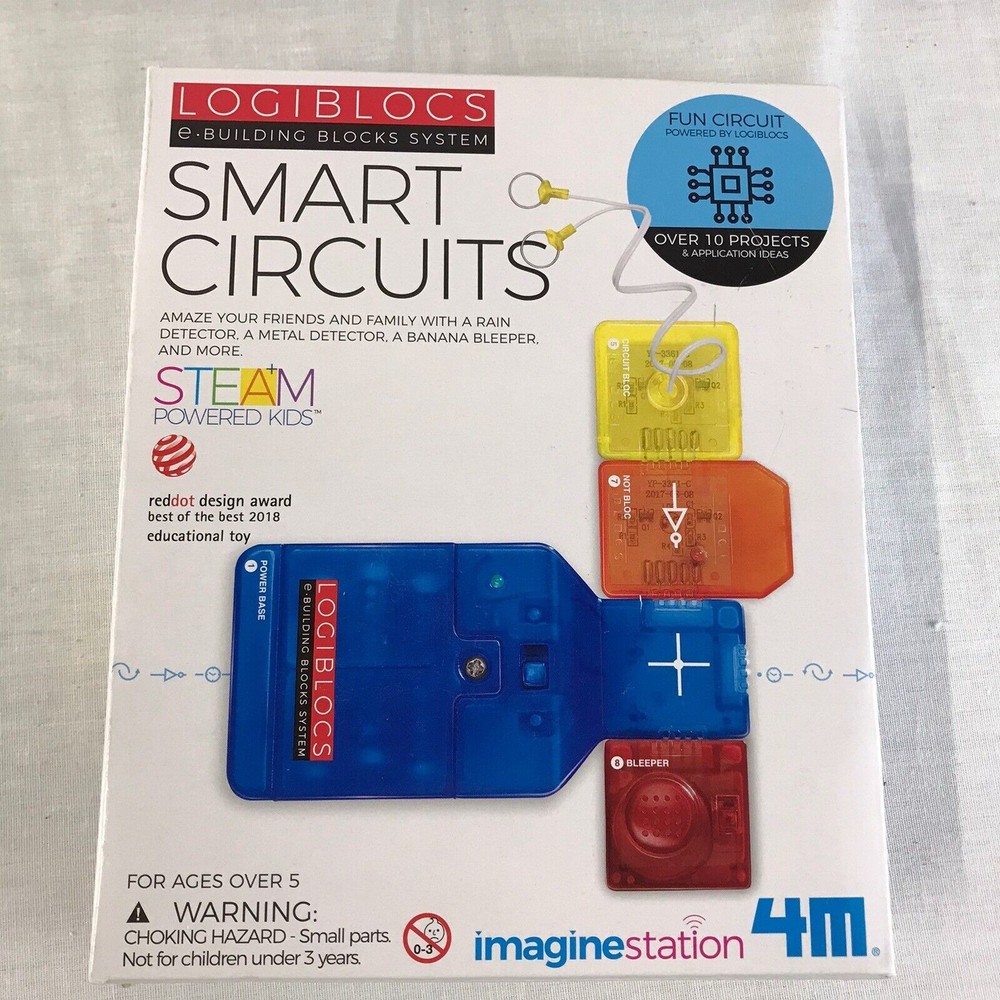4M STEM Tech Smart Circuits Kit Educational Science Toy Logiblocs E-Building