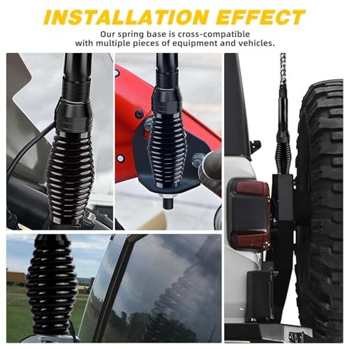 2PCS Whip Lights Barrel Spring Mounting Base LED Whip Lights Spring Base
