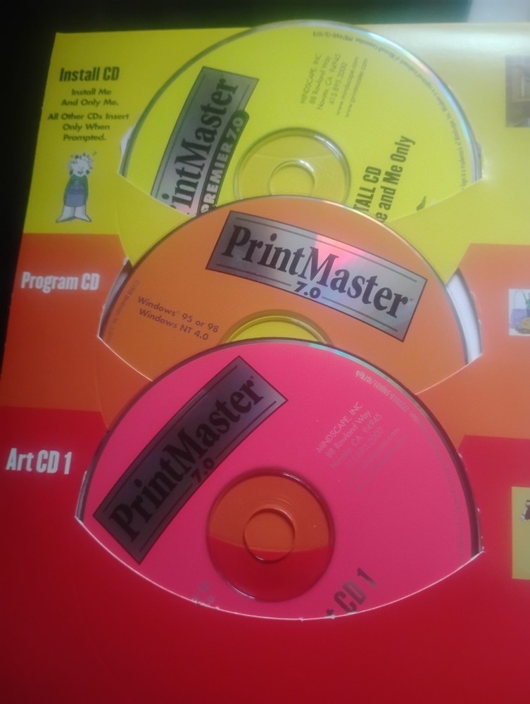 PrintMaster Premier 7.0 Desktop Publishing Software CD for Windows 95 98 NT 4.0