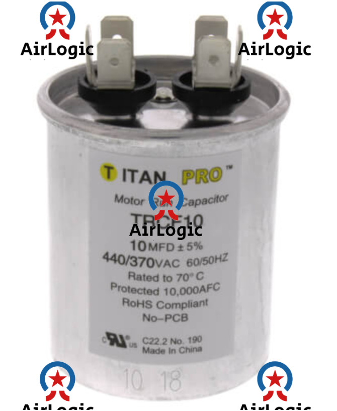 Packard PRFC10 Motor Round Single Run Capacitor 10 MFD 370 440 VAC Volt