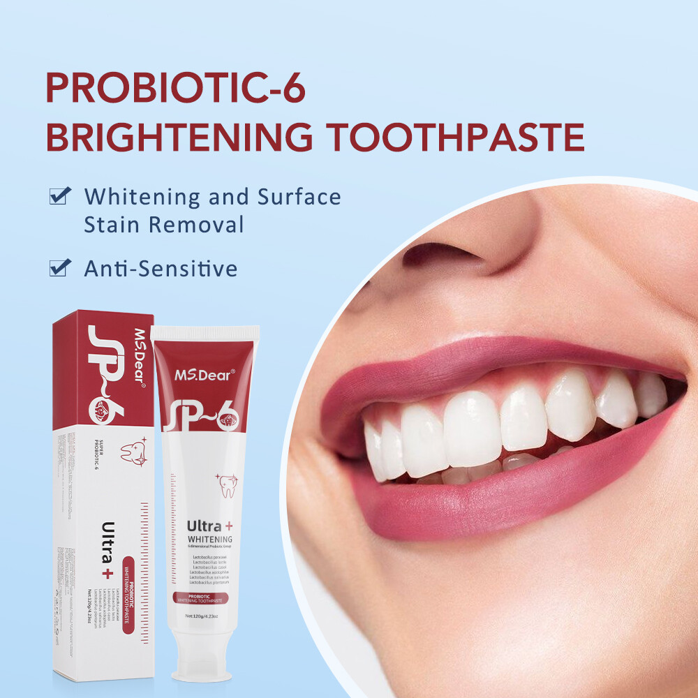 2Pcs Super Probiotic SP-6 Toothpaste, Probiotics Bright White Toothpaste, Sp 6
