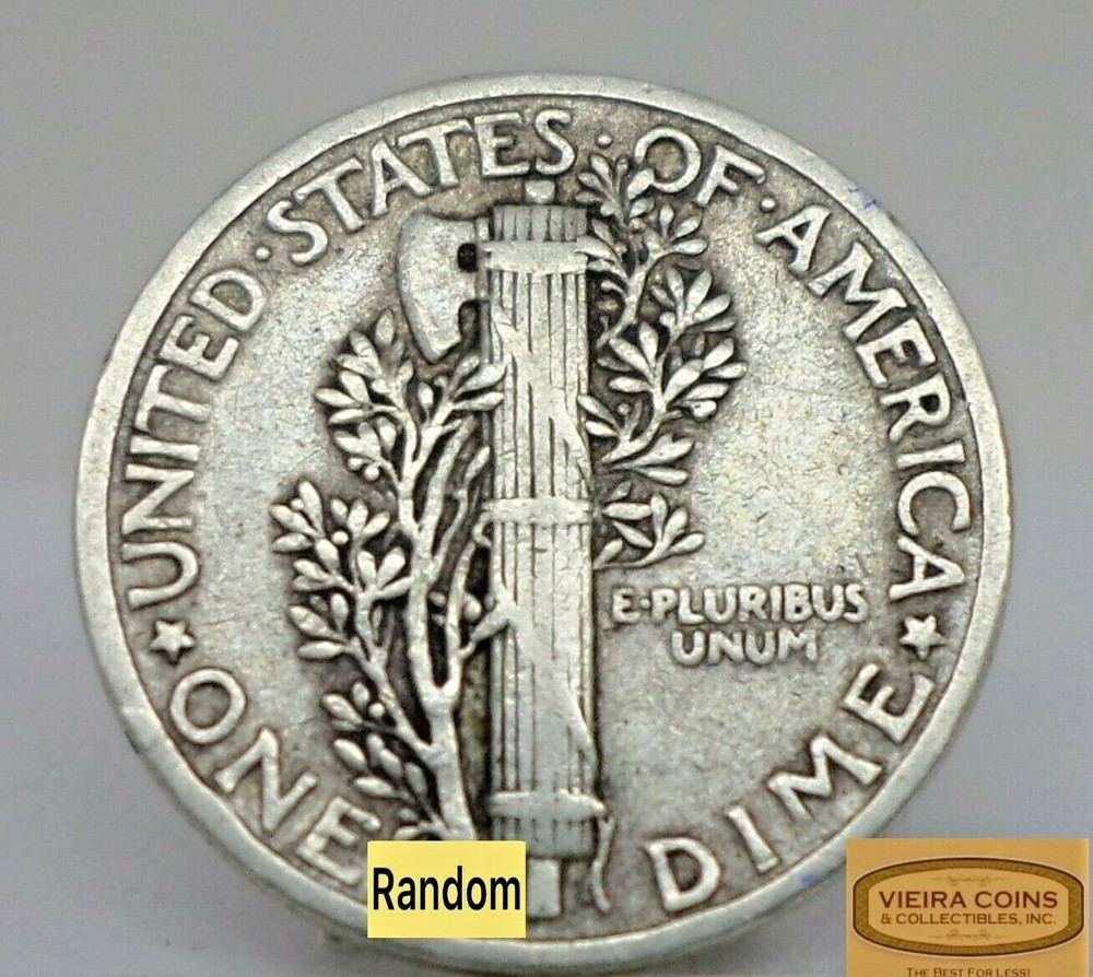 1937-D Mercury Silver Dime, Full Date Average Circulated - #G60