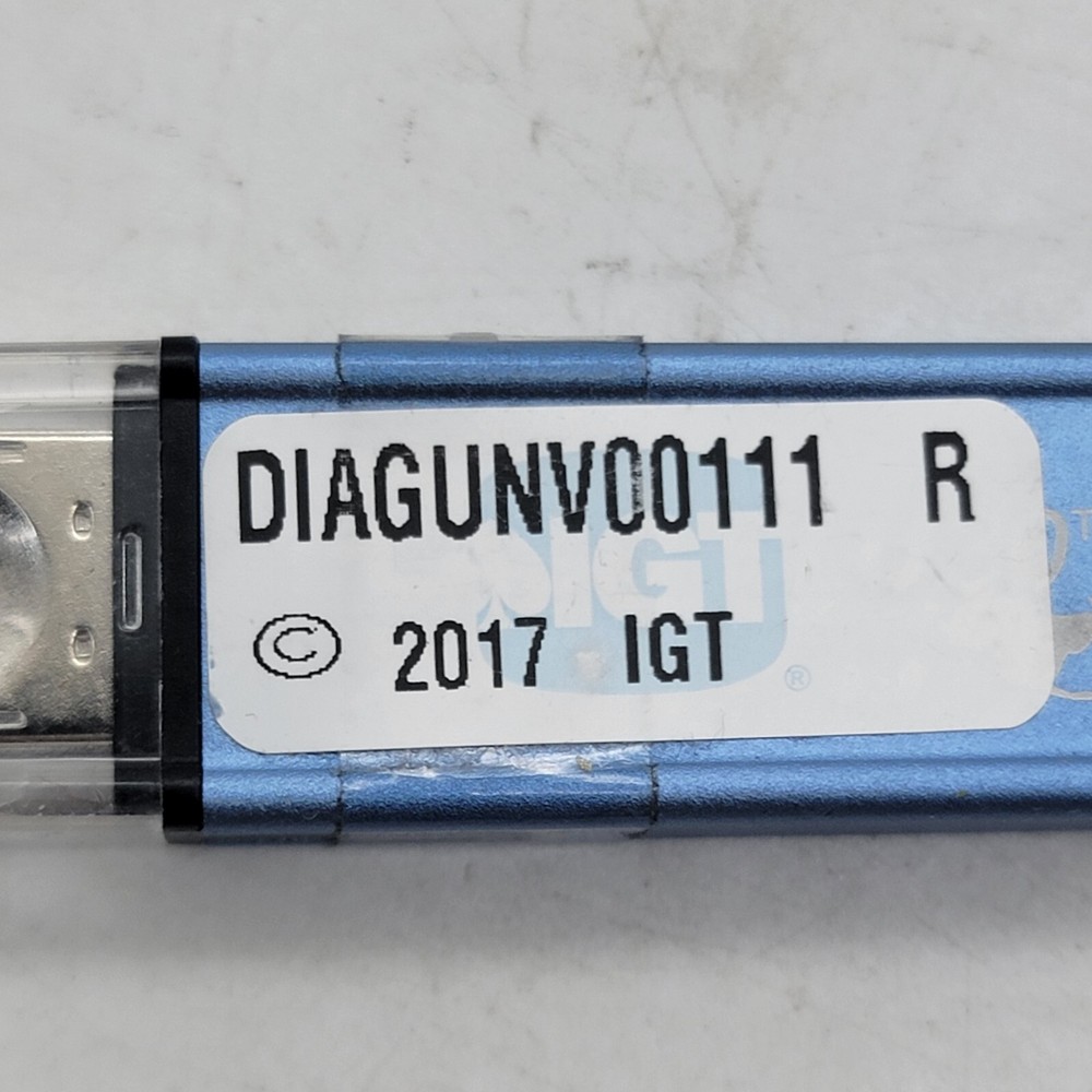 IGT DIAGNOSTIC KEY DIAGUNV00111 2017 for USB Cabinet Controller Applications.
