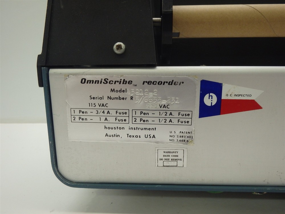 Houston OmniScribe 5212-2 Stripchart Recorder