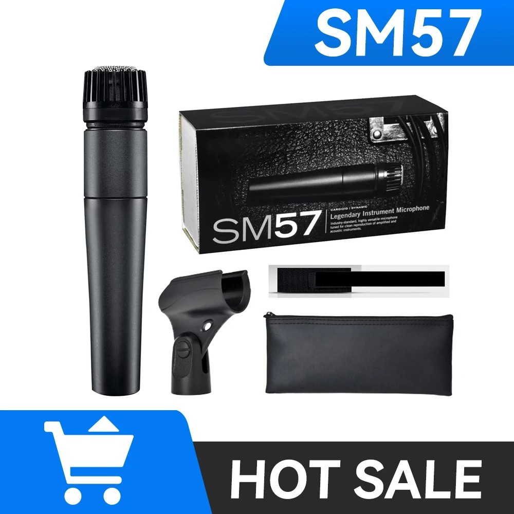 SM57S Dynamic Vocal Microphone with On/Off Switch