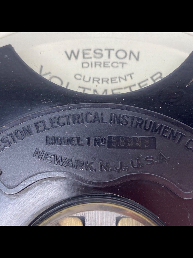 Weston Electrical Instrument Corp. Voltmeter Antique good condition