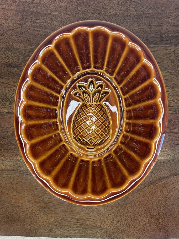 Williams Sonoma Brown Glazed Pineapple Mold Wall Decor