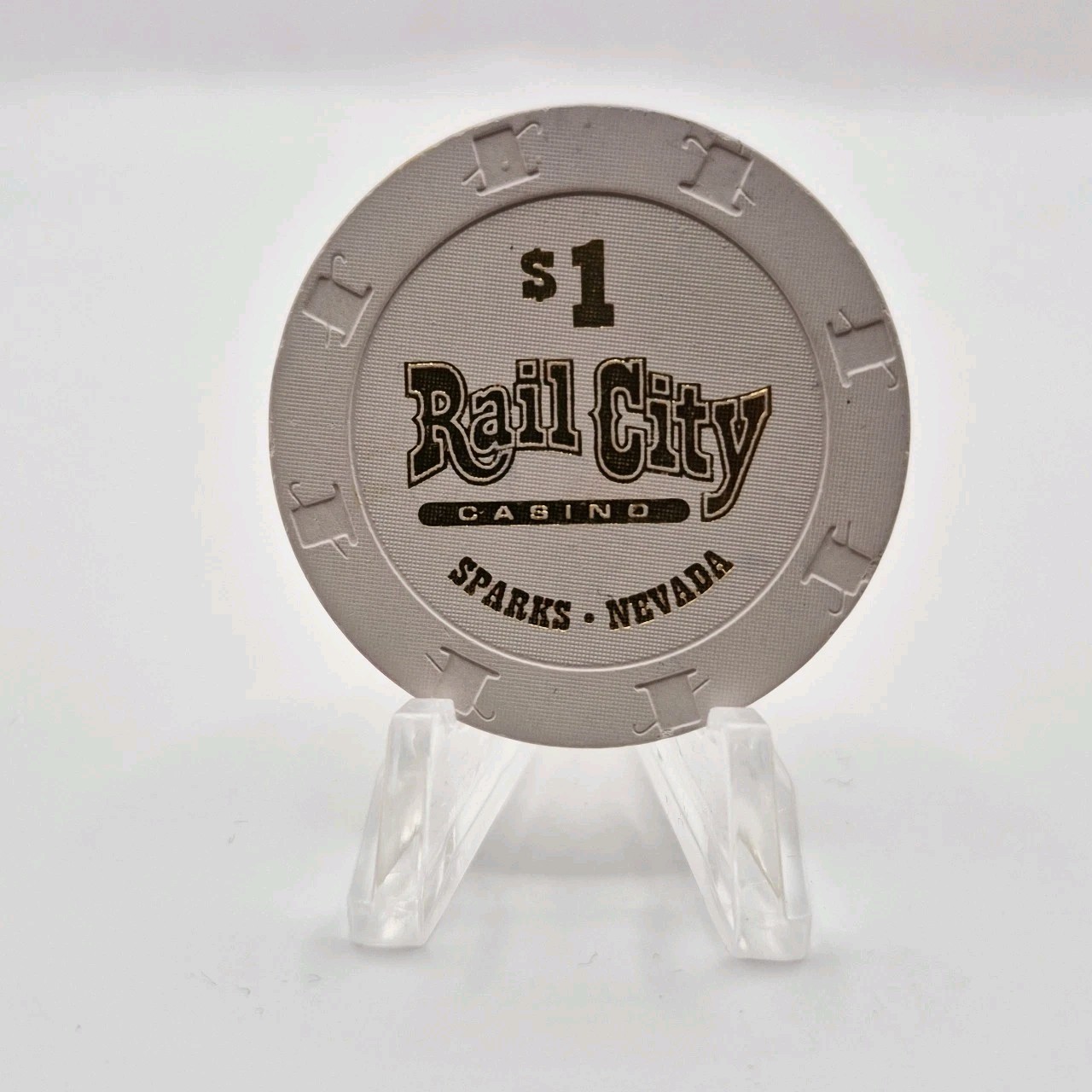 Rail City Casino Sparks Nevada 2012 $1 Casino Chip D0473 *Circulated