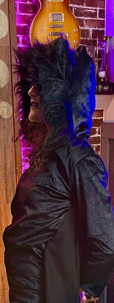 Halloween Black Bat Short Suit with Jacket Small Polyester New