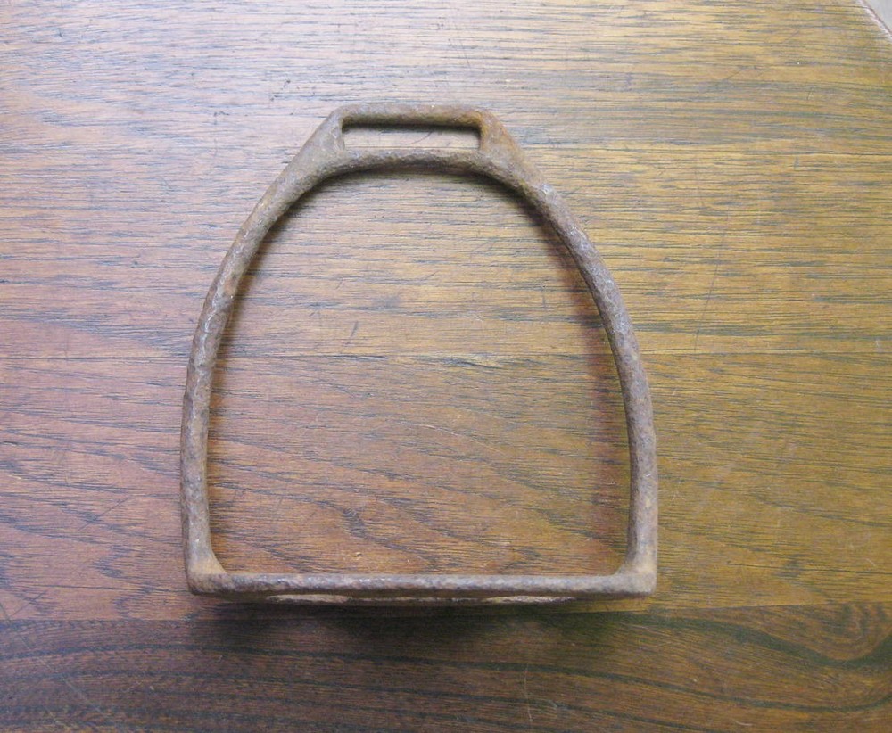 Antique Cast Iron Rusty Horse Stirrup Tack