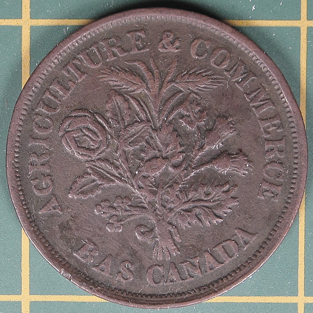 c.1838 Lower Canada Un Sou Token LC-5A5