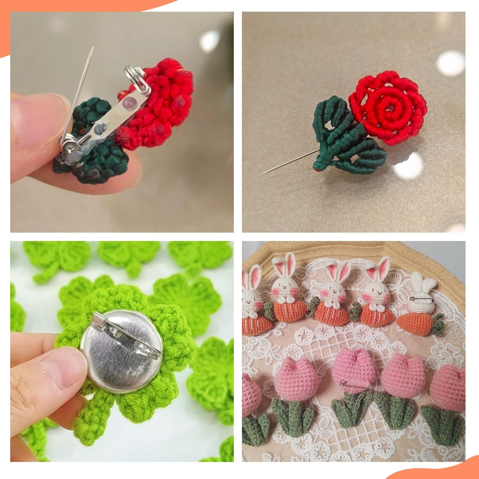 50Pcs Silver Bar Pins, Brooch Clasp Pin Backs Safety Clasp Brooch Pins for Cr...