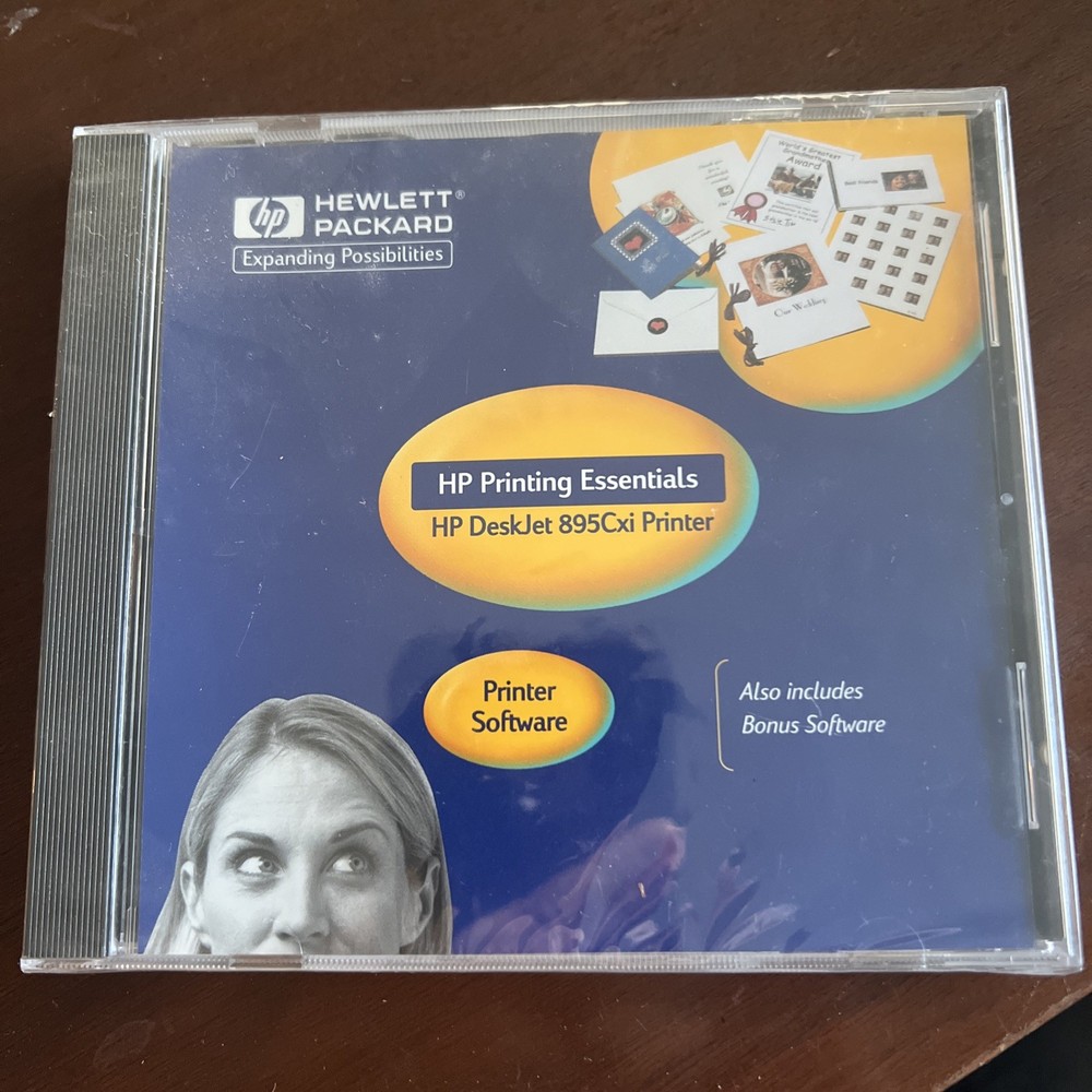New  HP Printing Essentials Software DeskJet 895Cxi Printer PC
