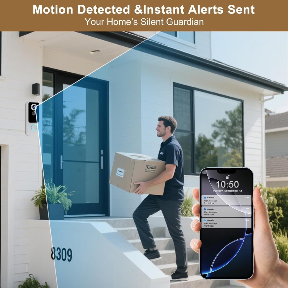 180° Wide View Wireless Doorbell Camera