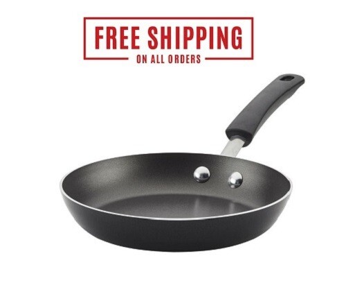 Farberware Easy Clean 8 Inch Aluminum Nonstick Frying Pan, Black New