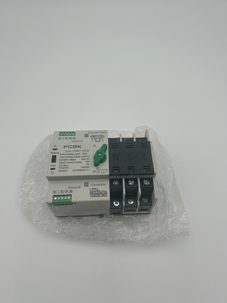 FCGK ATS PC Dual Power Automatic Power 3Pole 100A 220V Transfer Switch