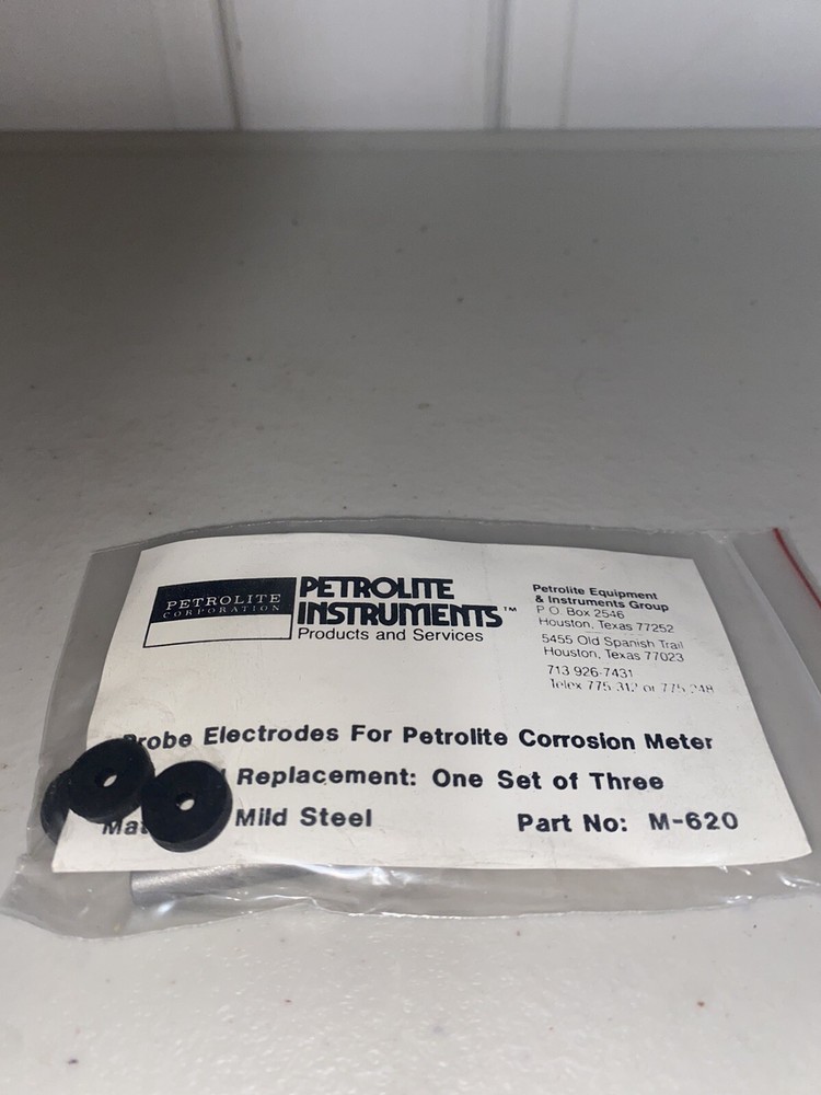 Petrolite Instruments Probe Electrode Replacements, M-620, Mild Steel, one Set