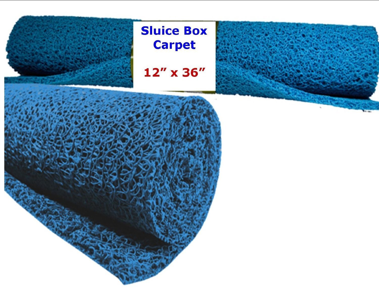 Miners Moss 12" x 36" Gold Pan Panning Mining Sluice Box Matting Mat BLUE