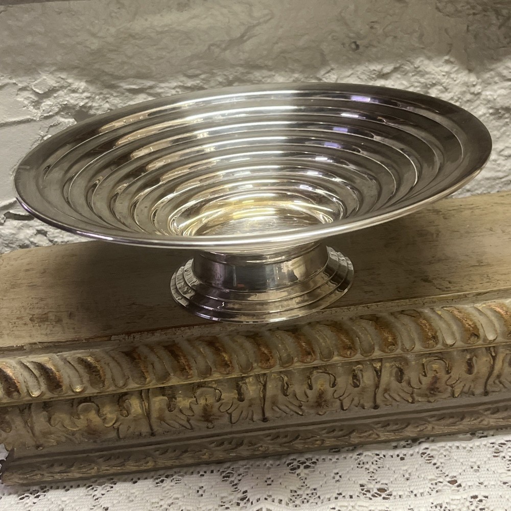 Silverplate Art Deco Bowl 9”