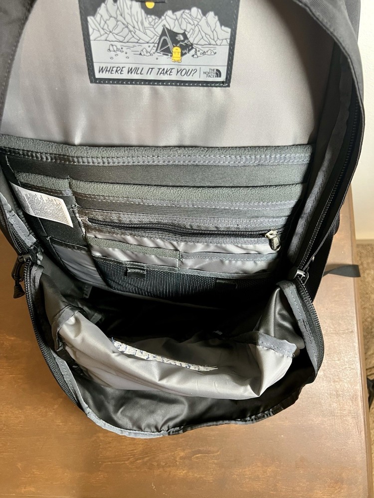 The North Face Fall Line Backpack Blue Note Whiskey Logo Black FlexVent Laptop
