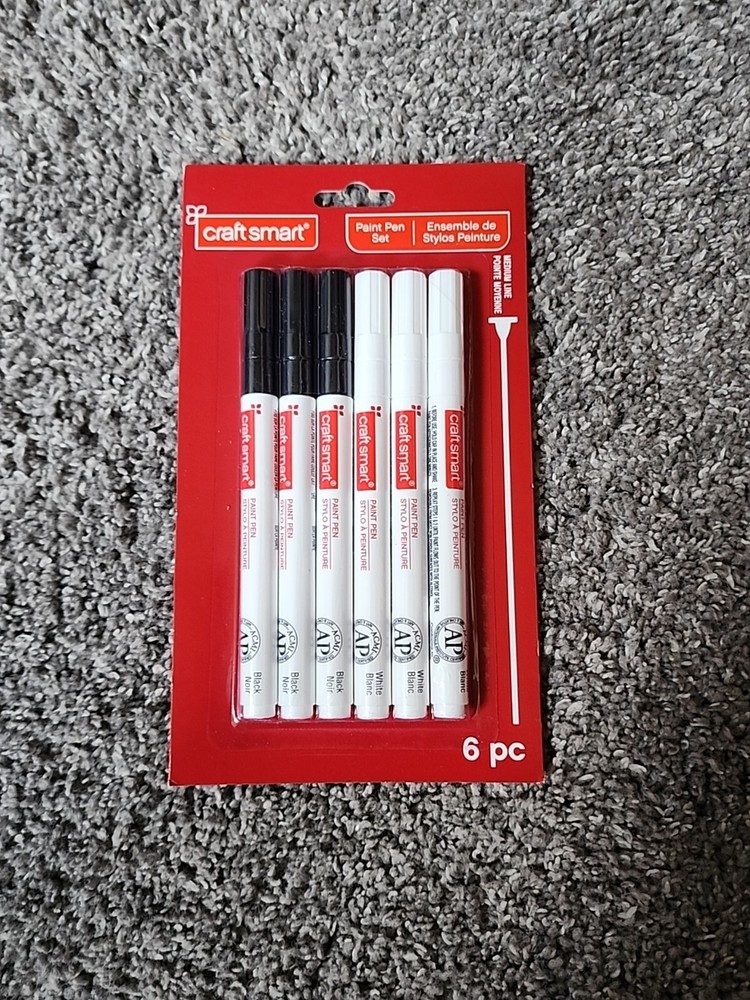 Craft Smart Black & White Paint Pen Set, 6pc