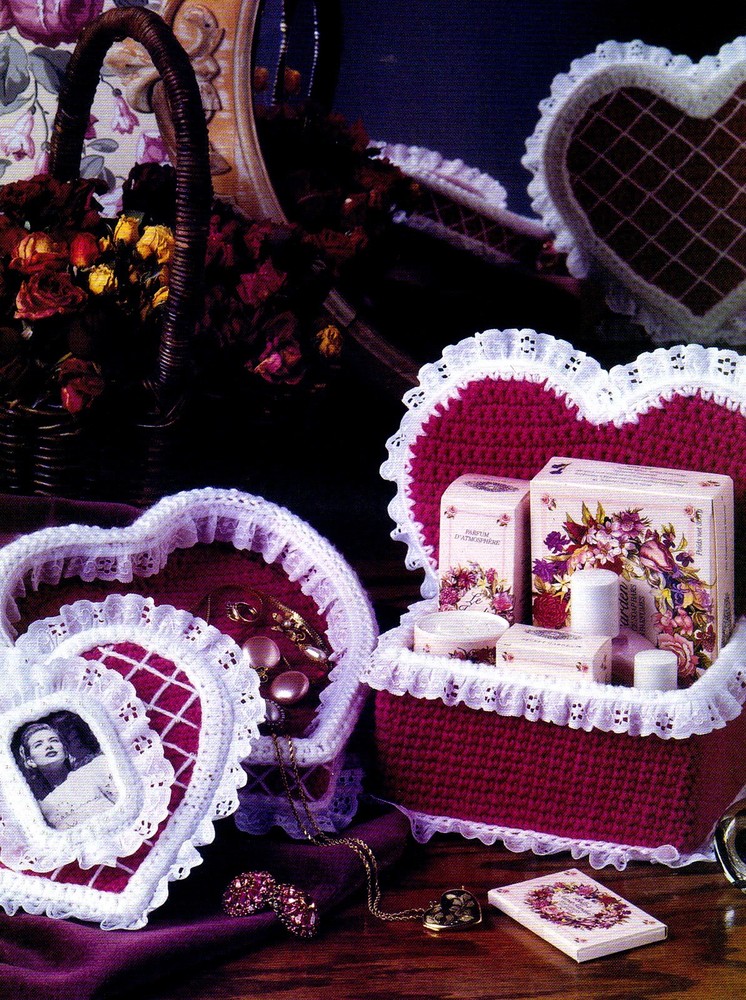 VALENTINE Vanity Hearts/Decor/Crochet Pattern INSTRUCTIONS ONLY