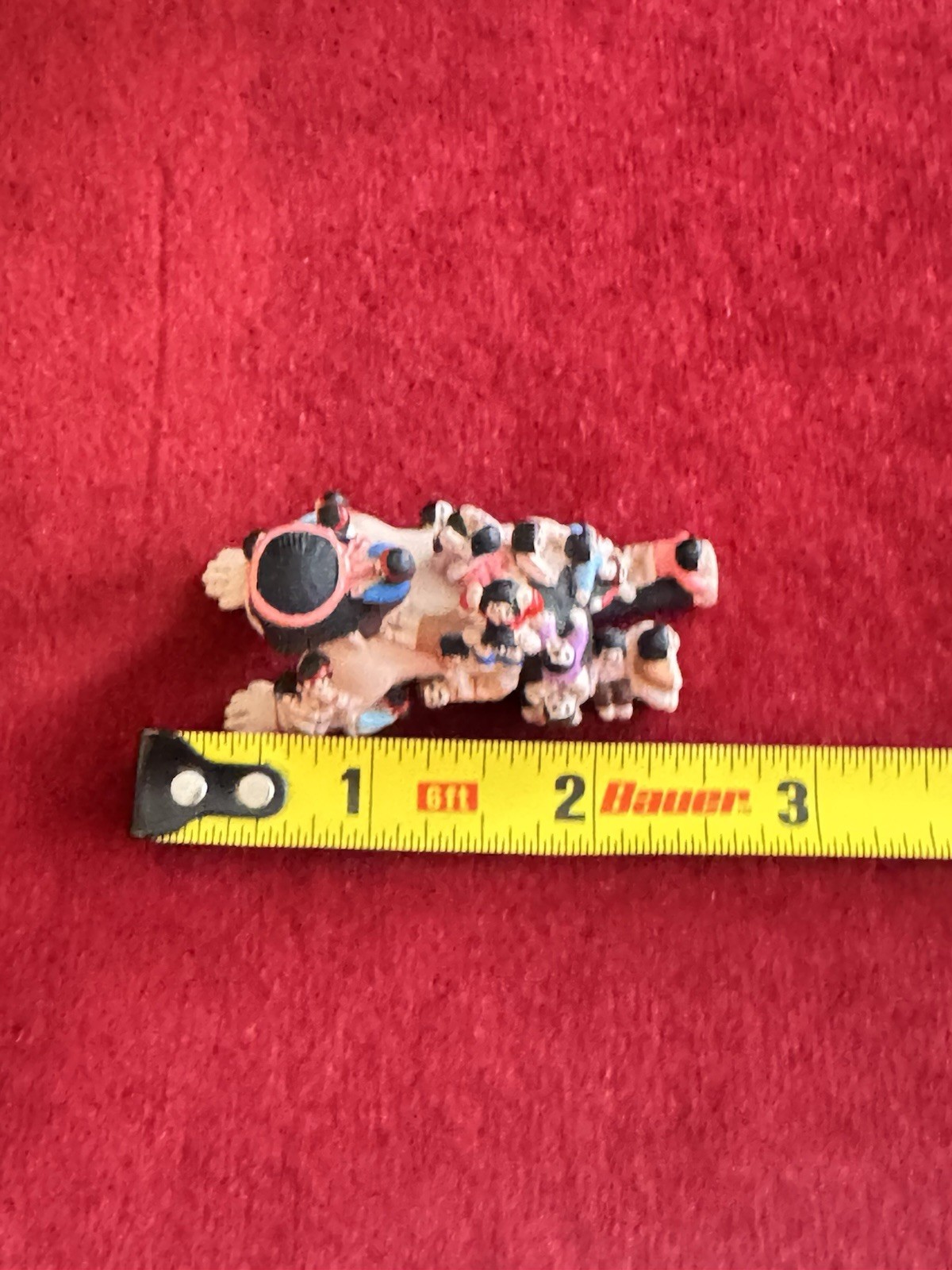 Vintage Storyteller Figurine with 25 Babies Southwest Native Inspired 2.5"