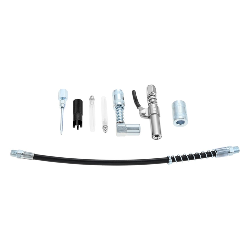 1Set Grease Accessory Kit Includes Needle Dispenser & Nozzles & Fitting Cleaner