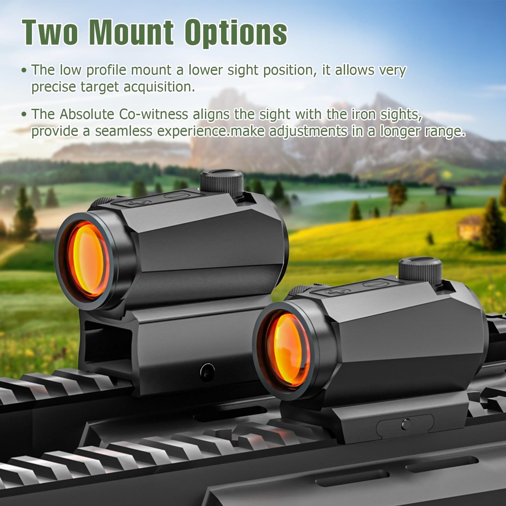 Motion Awake Red Dot Sight 1x20mm 2 MOA Optics 10 Level Black