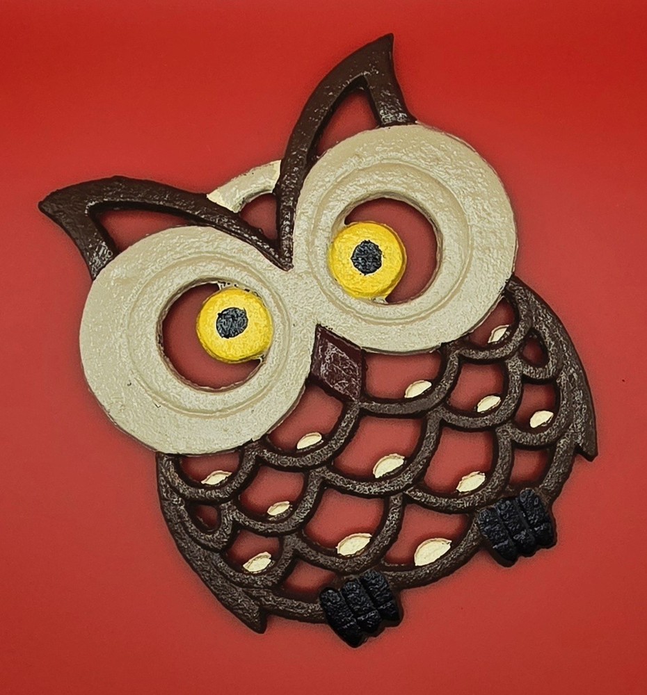 Owl Trivet Handpainted Kitchen Decor