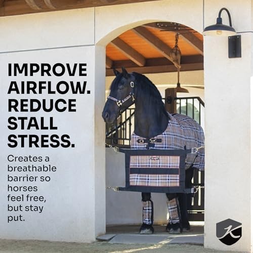 Adjustable Stall Guard for Pony & Horse - Secure, Stylish Design, Includes Hardw