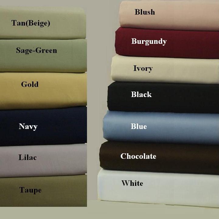 Queen Attached Waterbed Sheets 100% Brushed Microfiber Sateen Solid Set