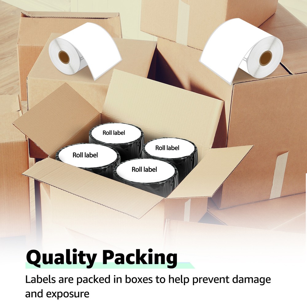 12Rolls 29mmx90mm Permanent Frame DK-1201 for Brother QL Address Label Printer