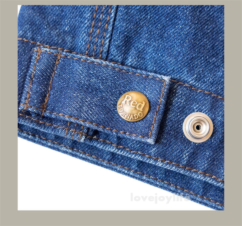 Red Tornado Vintage 15oz Denim Detroit Jacket Men Workwear Coat Casual Outerwear